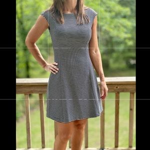 GAP Black and White Striped Dress